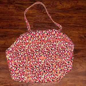 Vera Bradley Pink and Orange Polka Dot Tote